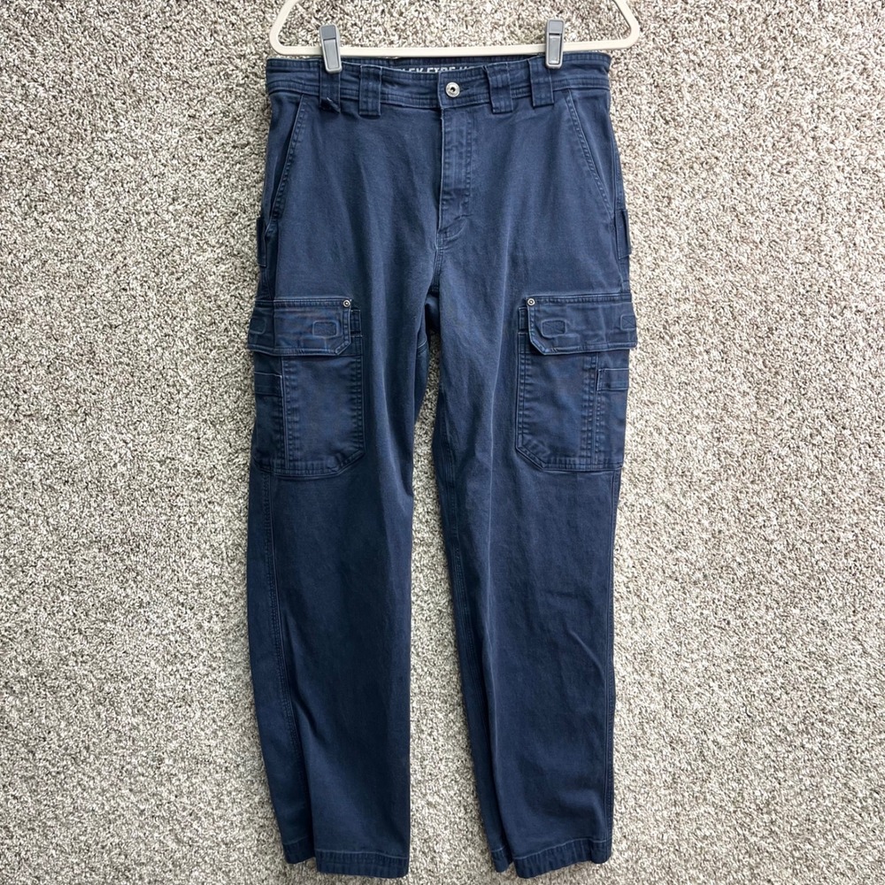 Duluth Trading Co Pants Men's 34x34 Navy Flex Fire Hose Relaxed Fit Cargo Work